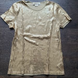 Michael Kors Sequin T shirt. GOLD !!